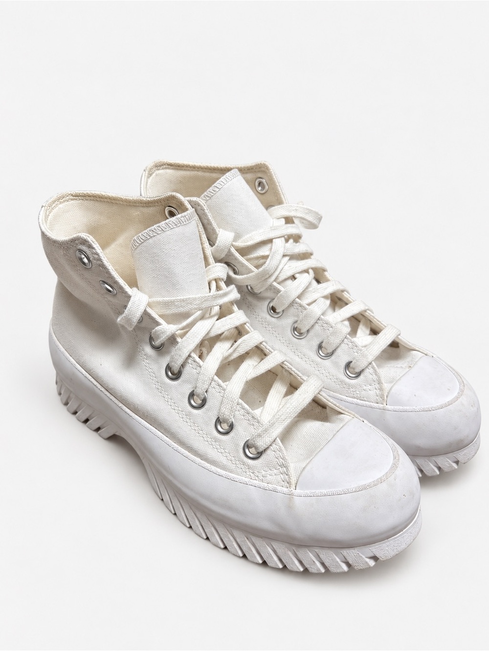 Converse All Star White Lug Sole High Top Sneakers Women’s 9 / Men’s 7